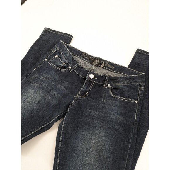 Montana Straight‎ Jeans Women's Size 11/12 Blue Stretch Distressed/Embellished - Picture 7 of 9